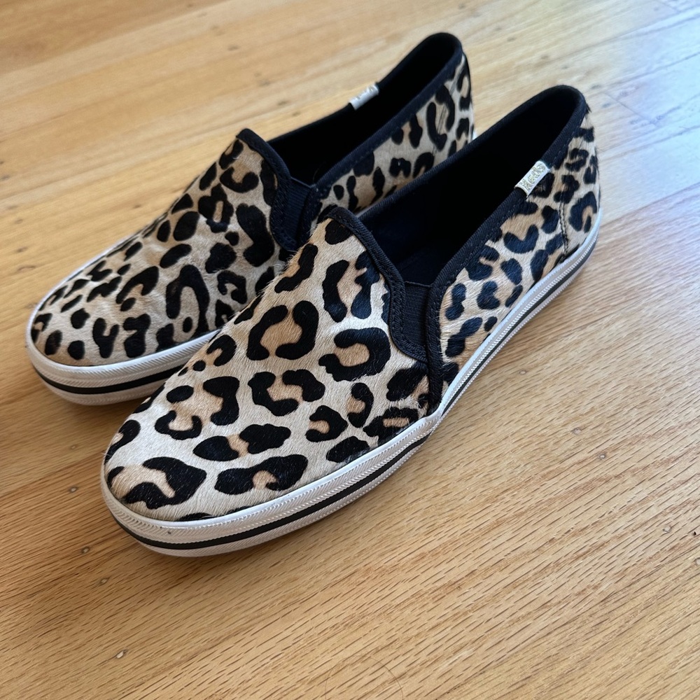 Kate Spade Pony Hair Leopard Print Keds - Size 8.5